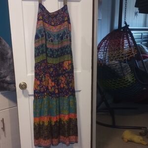 Natural Life Colorful Bohemian Maxi Dress